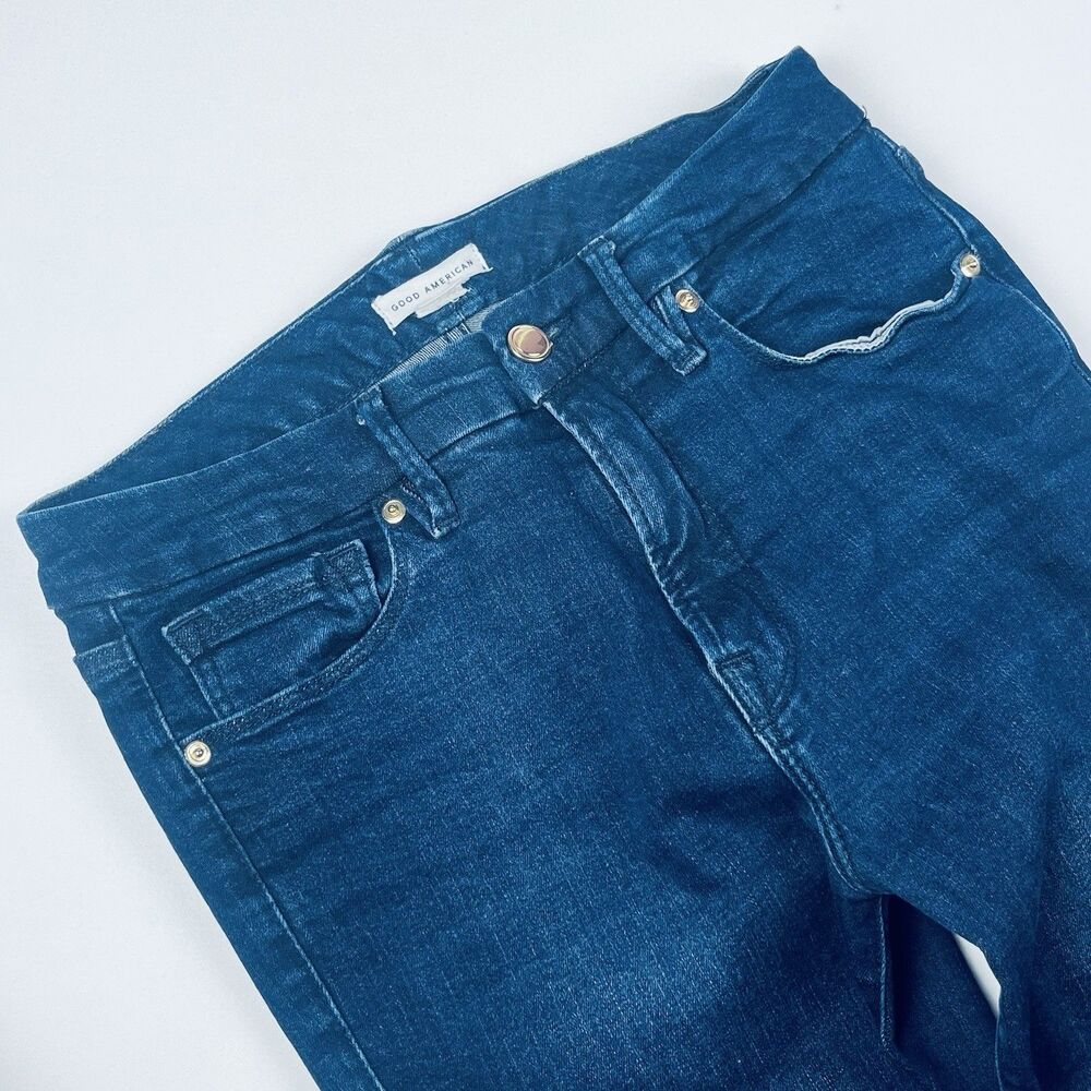 Good American Good Legs Skinny Jeans Womens Size 8/29 (26x28) Dark Blue GL873T